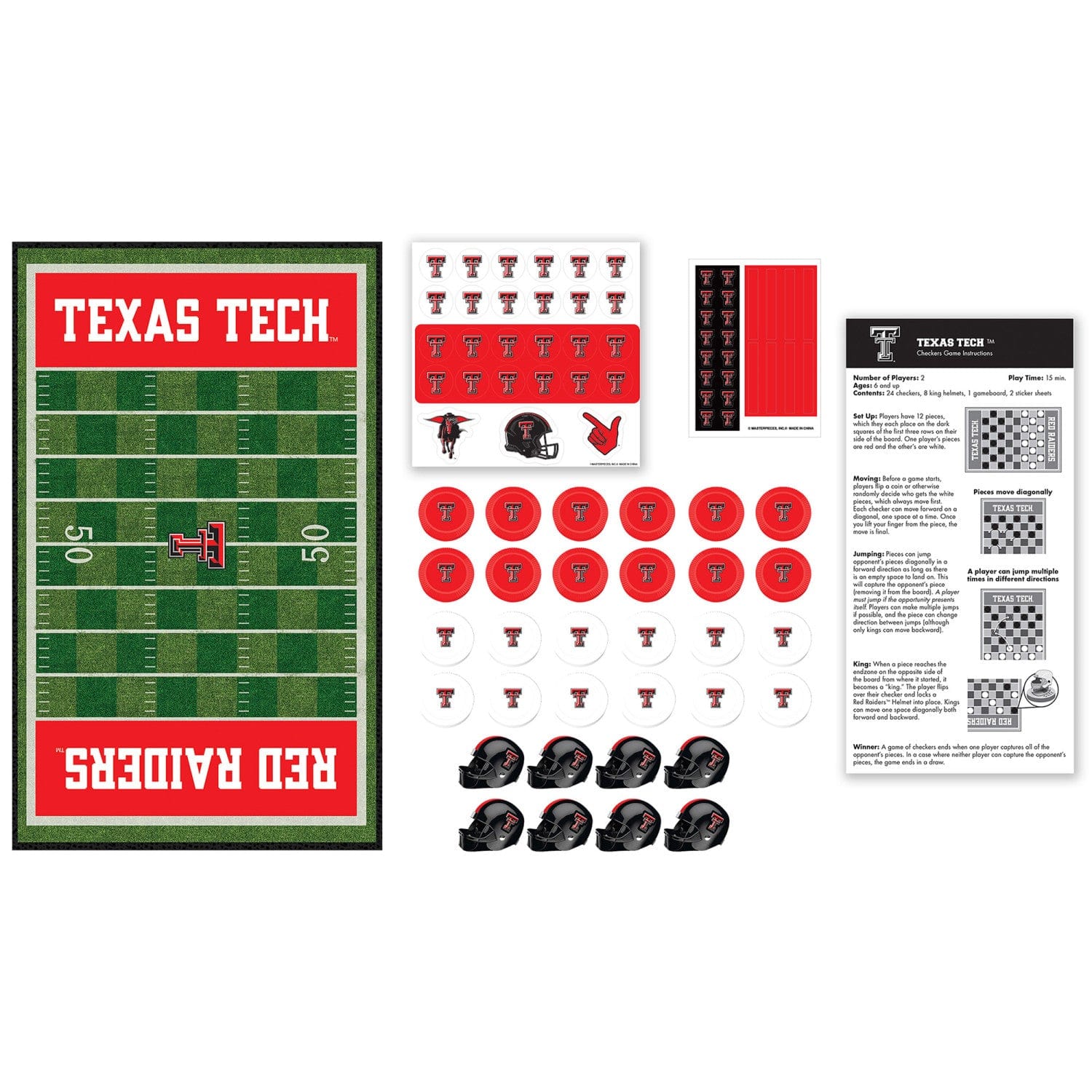 Texas Tech Red Raiders Checkers Game Set - Sports Gifts, Sports Memorabilia, Sports Collectibles, Fan Shop