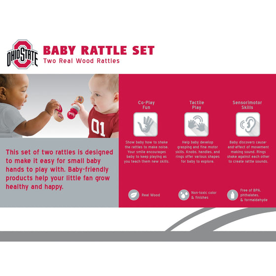 Ohio State Buckeyes - Baby Rattles 2-Pack - 757 Sports Collectibles