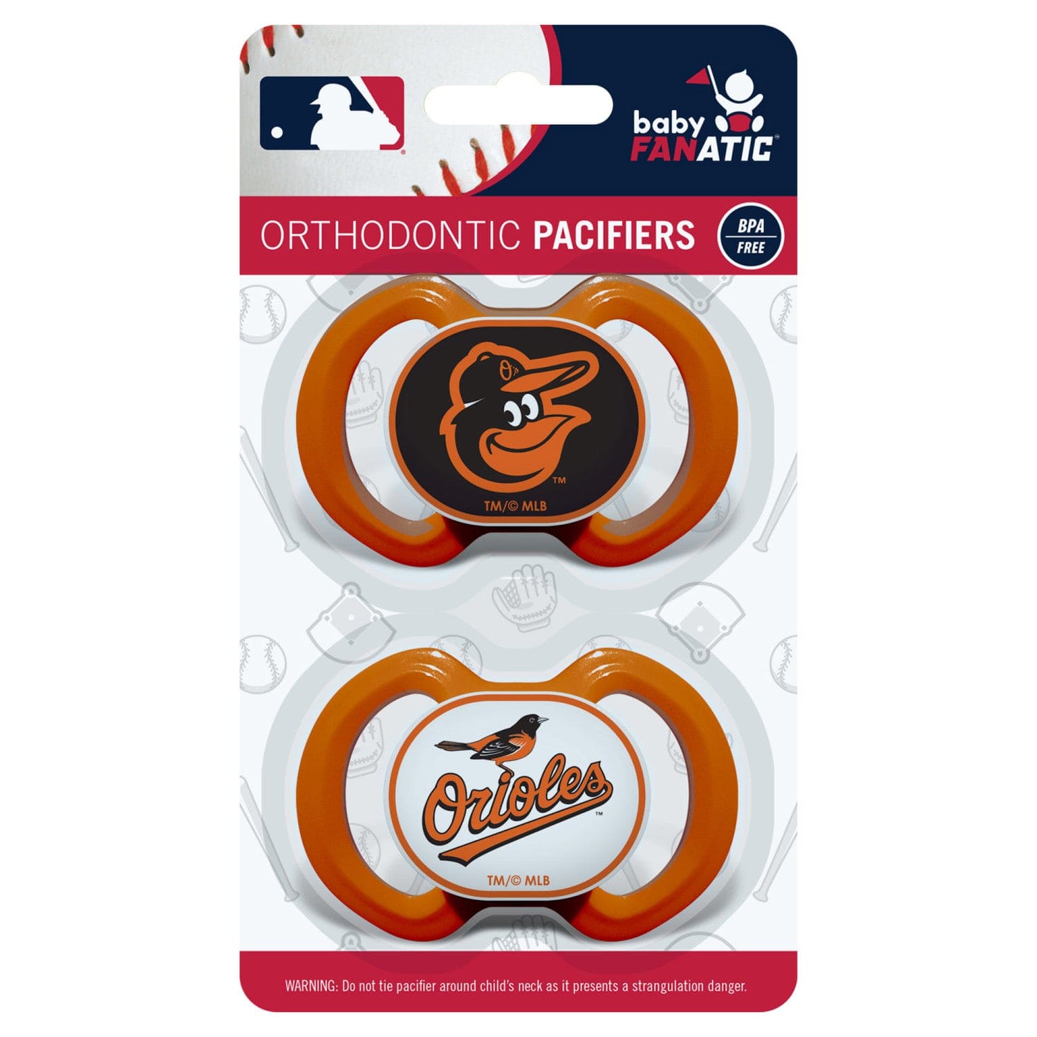 Baltimore Orioles Pacifier 2-Pack for Little Fans - Sports Gifts, Sports Memorabilia, Sports Collectibles, Fan Shop
