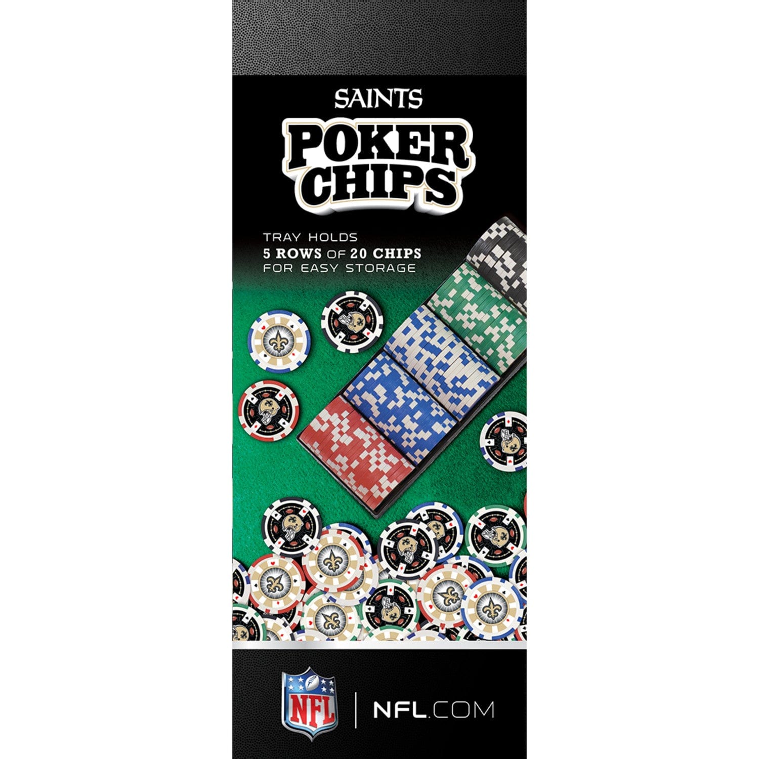 New Orleans Saints 100 Piece Poker Chip Set