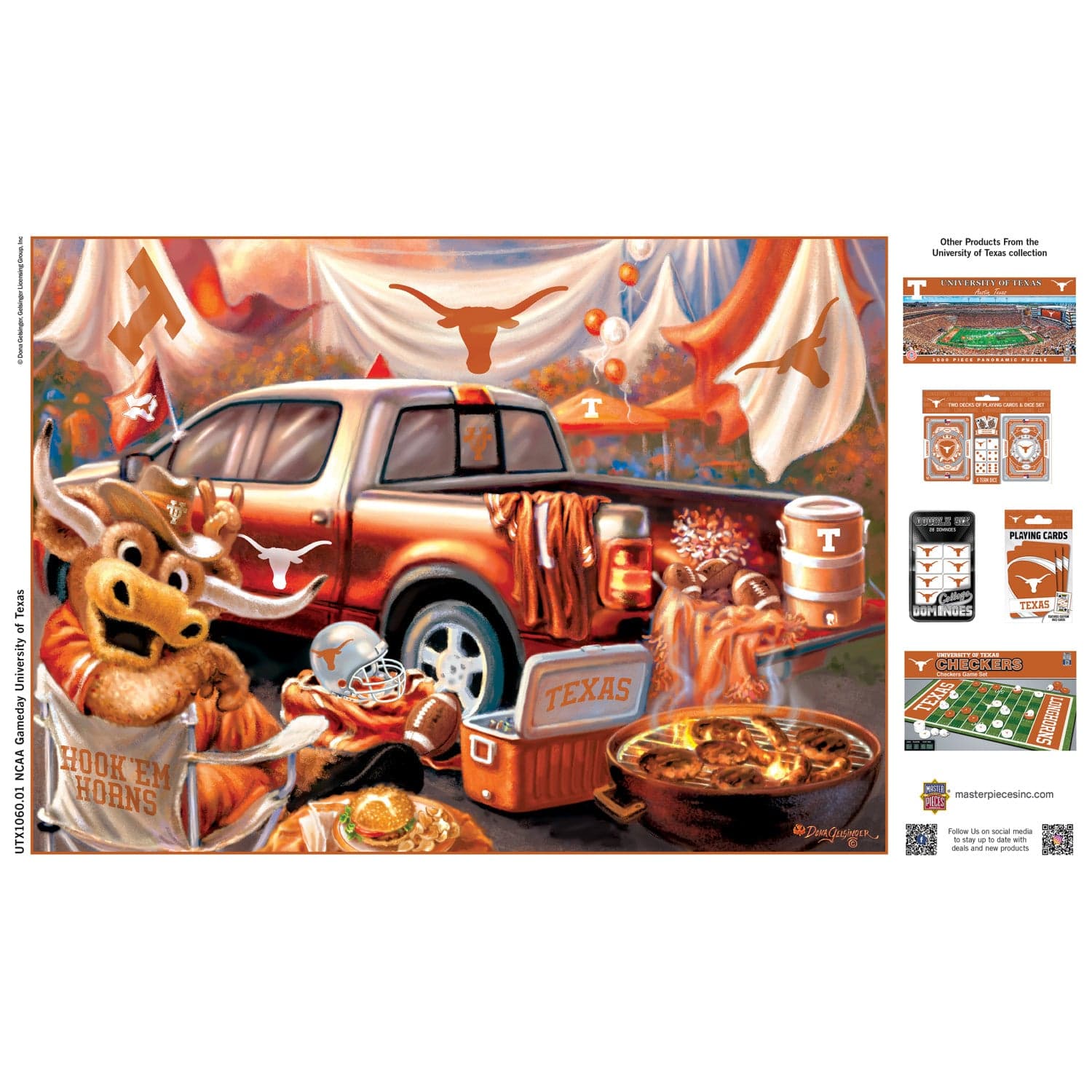 Texas Longhorns Gameday 1000 Piece Jigsaw Puzzle - Sports Gifts, Sports Memorabilia, Sports Collectibles, Fan Shop