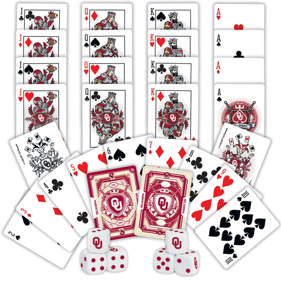 Oklahoma Sooners - 2-Pack Playing Cards & Dice Set - 757 Sports Collectibles