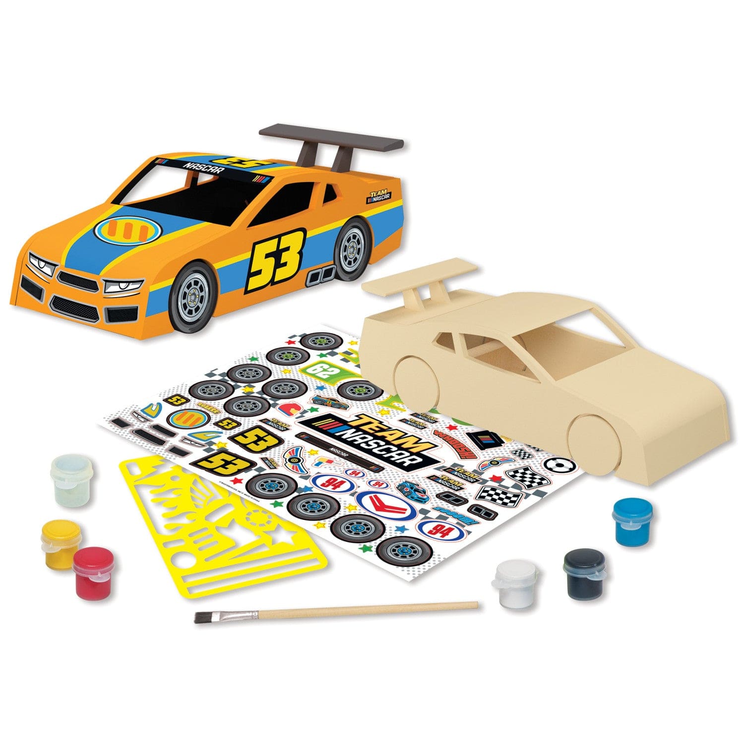 NASCAR Wooden Race Car Craft Kit - Sports Gifts, Sports Memorabilia, Sports Collectibles, Fan Shop