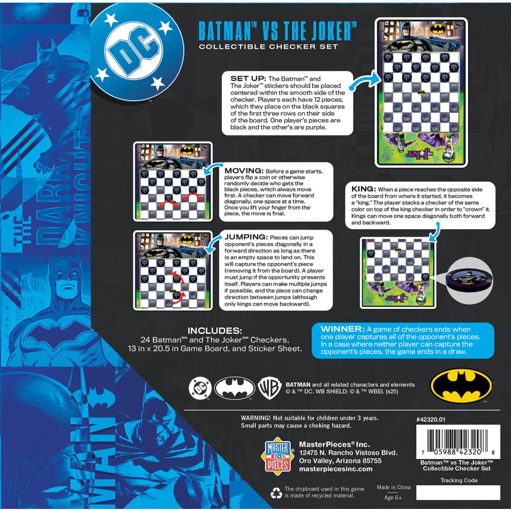 Batman vs The Joker Checkers: A Gotham Showdown Game - Sports Gifts, Sports Memorabilia, Sports Collectibles, Fan Shop