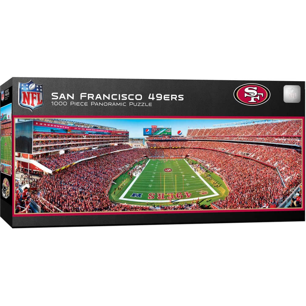 San Francisco 49ers 1000 Piece Panoramic Jigsaw Puzzle - End View - Sports Gifts, Sports Memorabilia, Sports Collectibles, Fan Shop