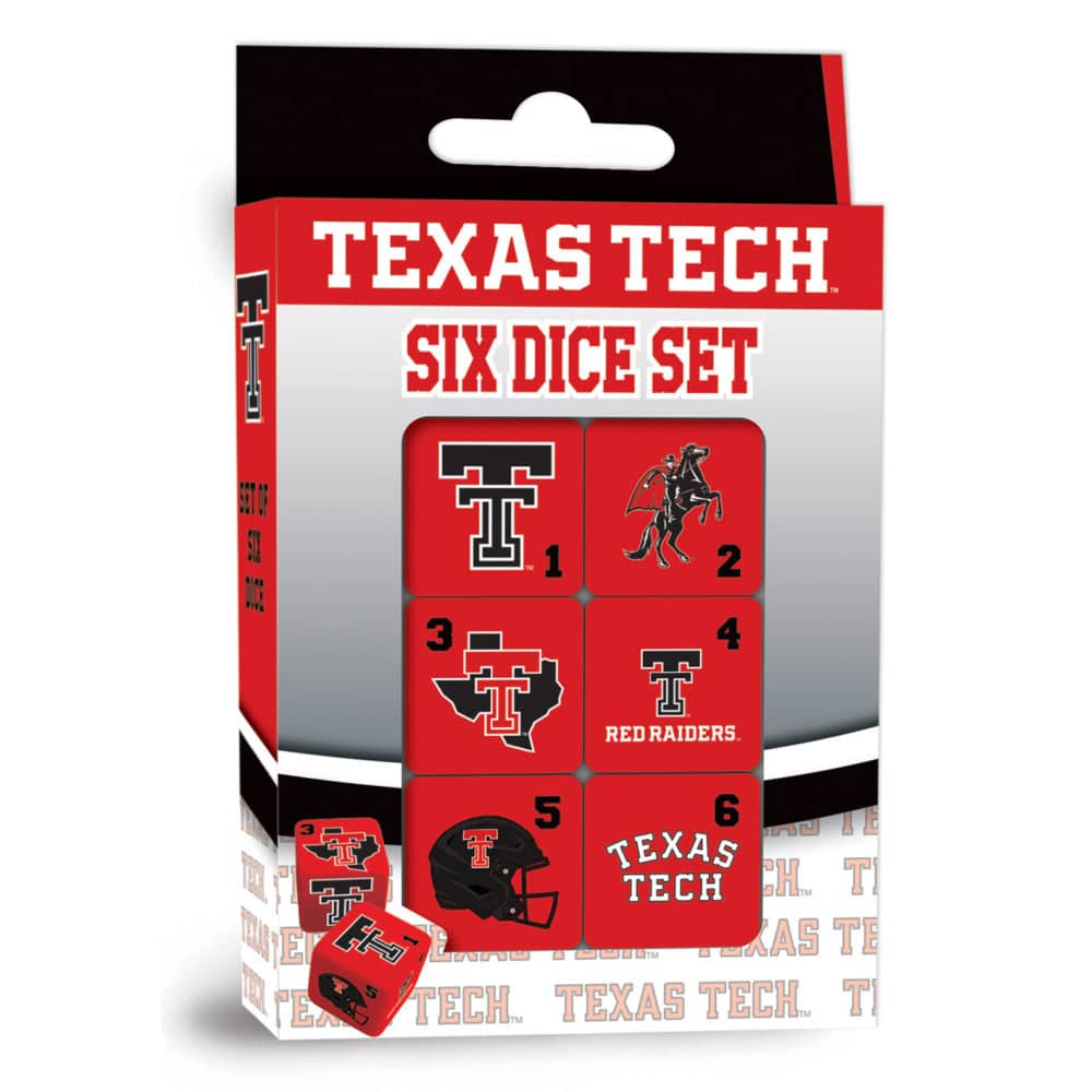 Texas Tech Red Raiders 19mm Dice Set - Sports Gifts, Sports Memorabilia, Sports Collectibles, Fan Shop