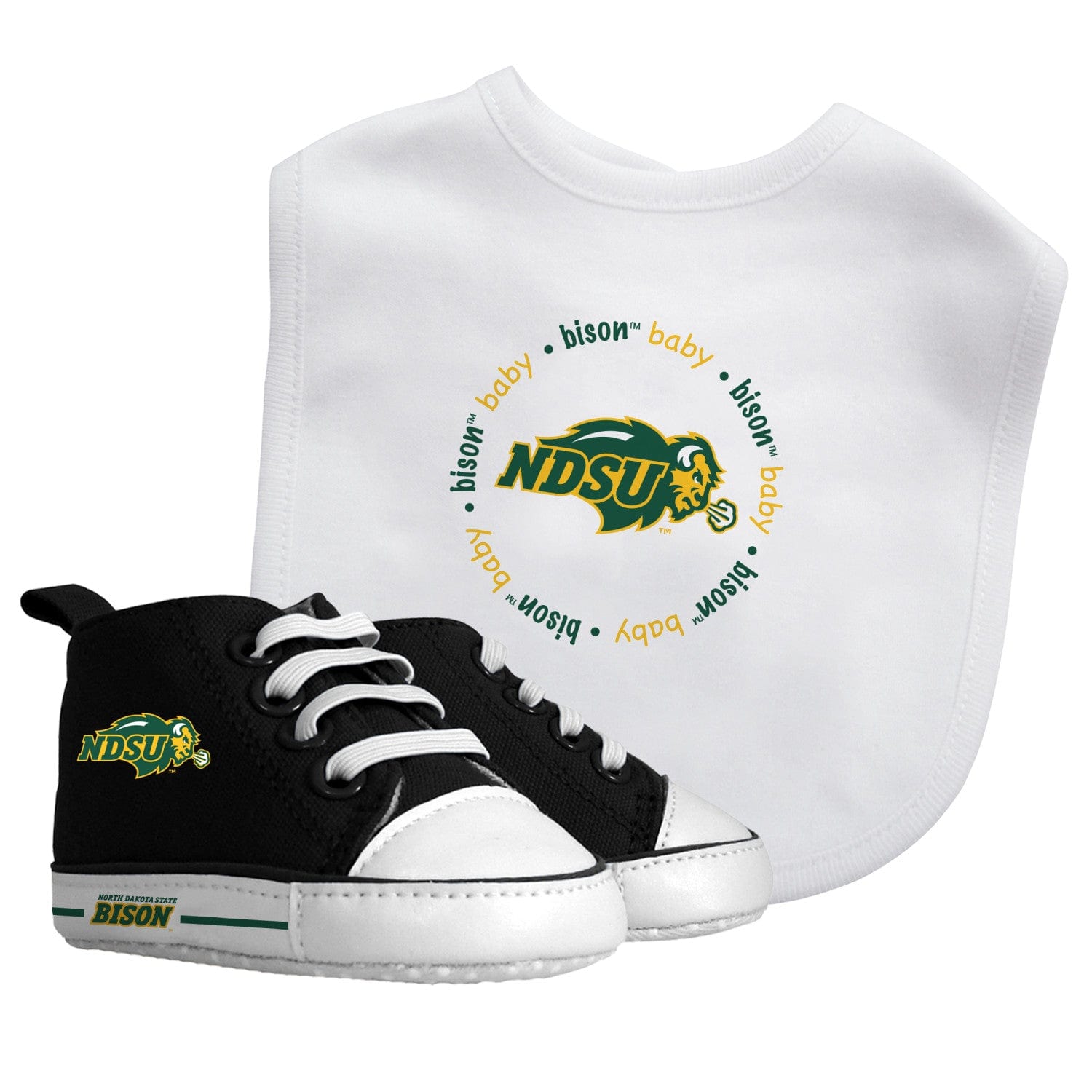 North Dakota State Bison 2-Piece Baby Gift Set - Sports Gifts, Sports Memorabilia, Sports Collectibles, Fan Shop