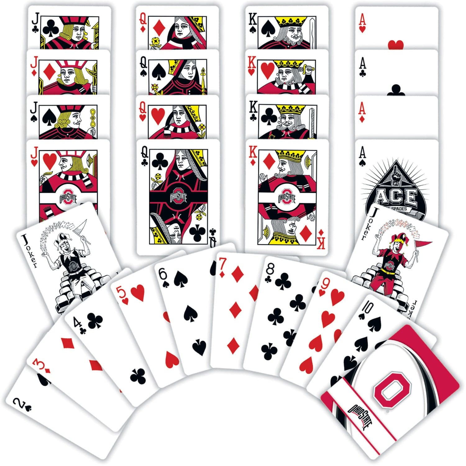 Ohio State Buckeyes 54-Card Playing Deck - Sports Gifts, Sports Memorabilia, Sports Collectibles, Fan Shop