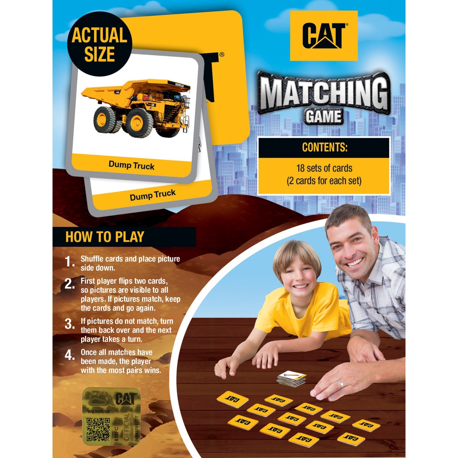 CAT - Caterpillar Matching Game - 757 Sports Collectibles
