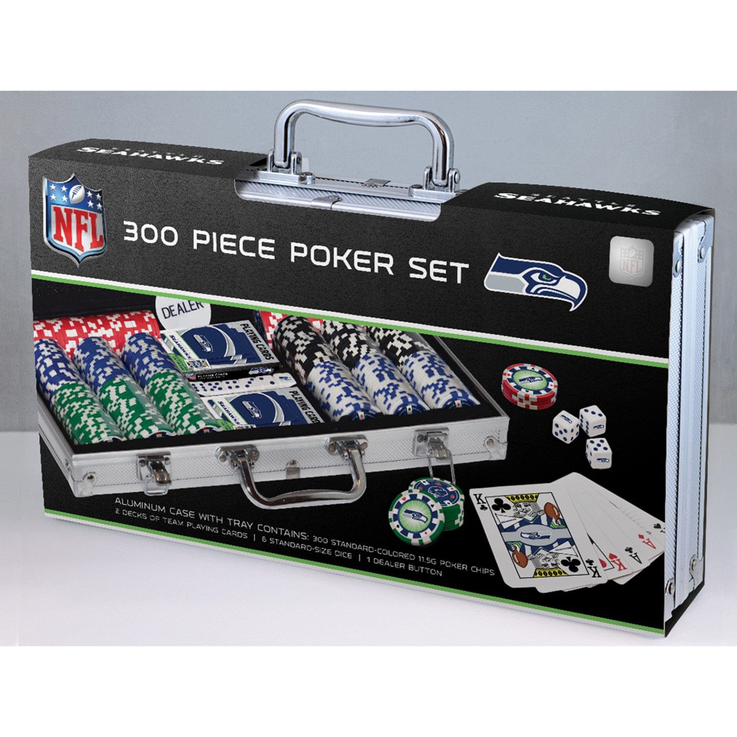 Seattle Seahawks 300 Piece Poker Set - Ultimate Fan Edition - Sports Gifts, Sports Memorabilia, Sports Collectibles, Fan Shop