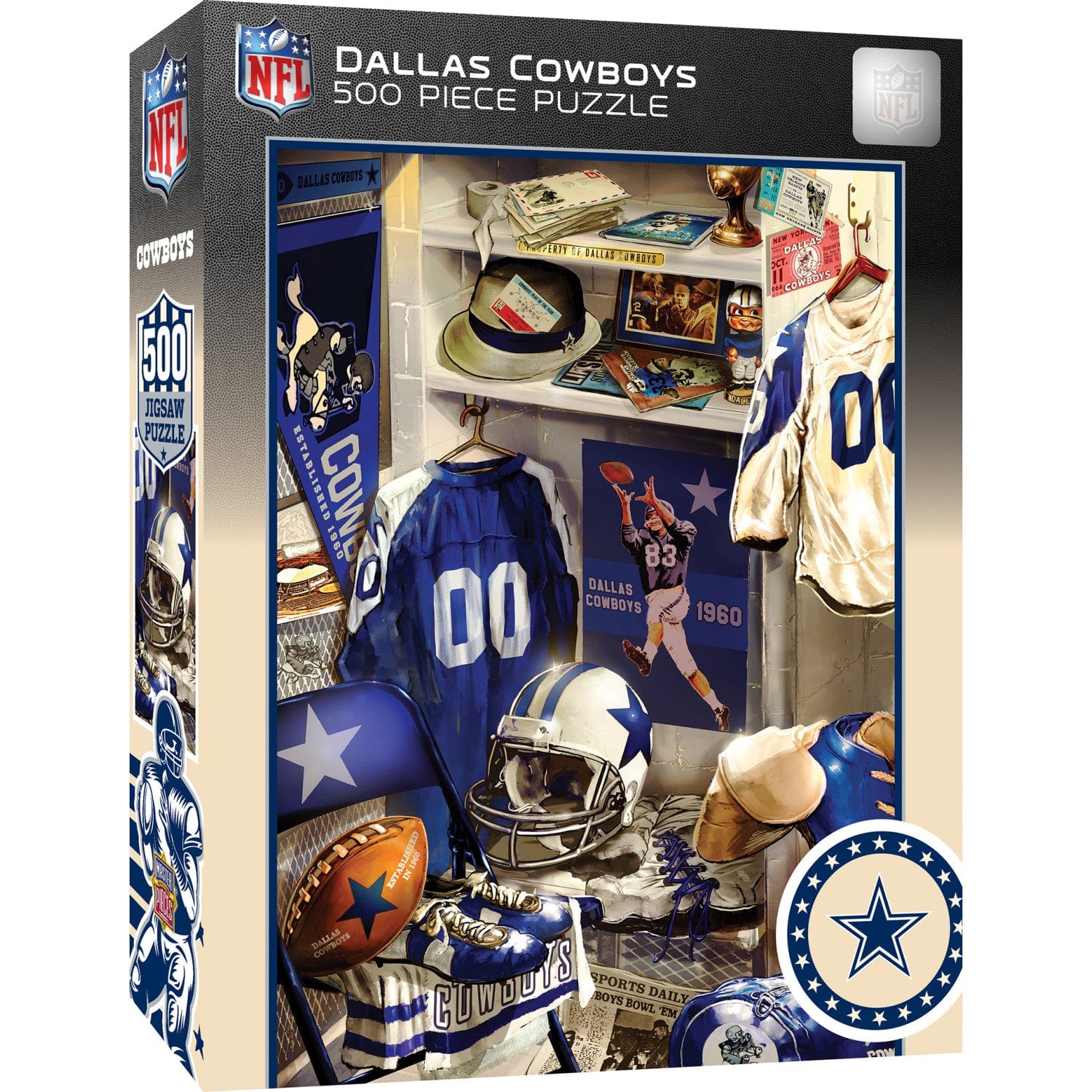 Dallas Cowboys Locker Room 500-Piece Jigsaw Puzzle