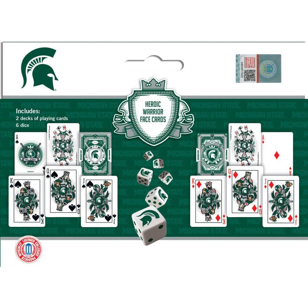 Michigan State Spartans 2-Pack Playing Cards and Dice Set