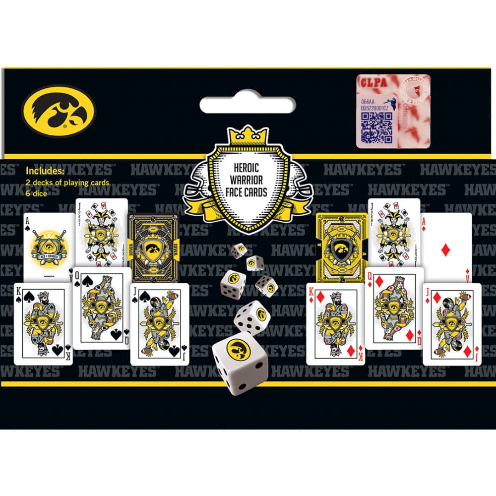 Iowa Hawkeyes 2-Pack Playing Cards and Dice Set - Sports Gifts, Sports Memorabilia, Sports Collectibles, Fan Shop
