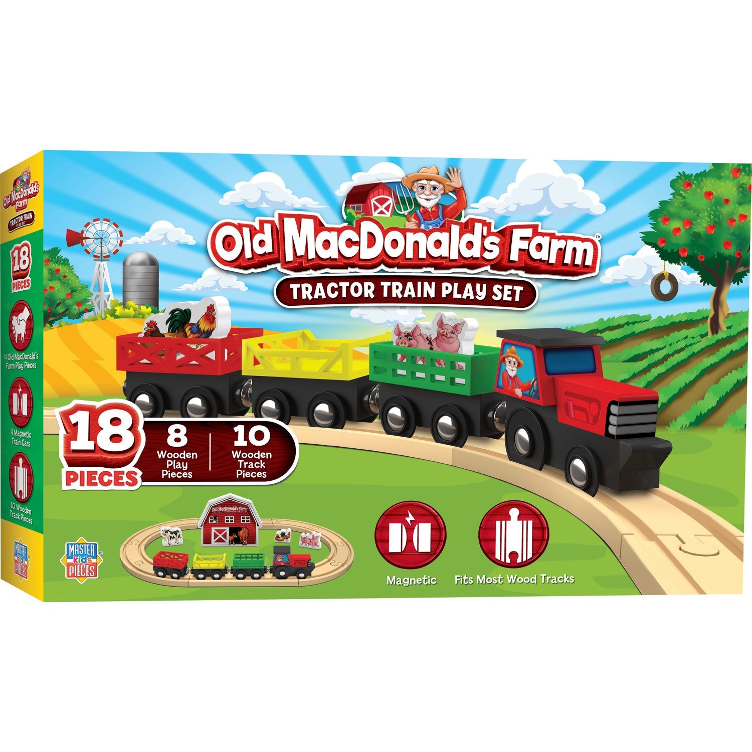 Old MacDonald's Farm Tractor Train Play Set - 757 Sports Collectibles