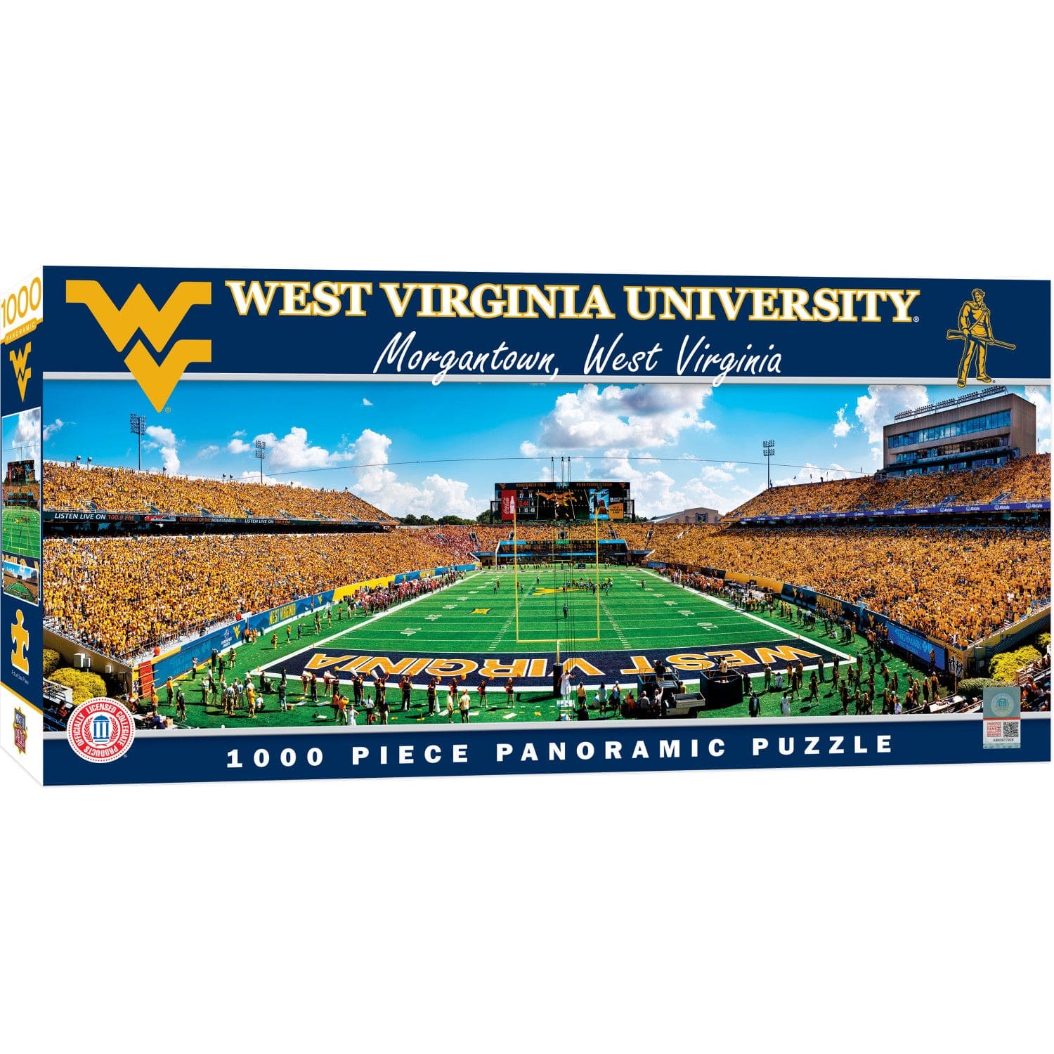 West Virginia Mountaineers 1000 Piece Panoramic Jigsaw Puzzle - End View
