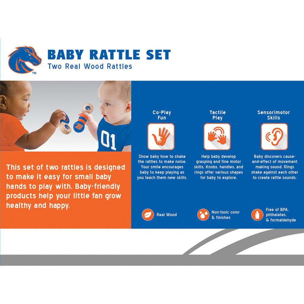 Boise State Broncos Baby Rattles 2-Pack - Sports Gifts, Sports Memorabilia, Sports Collectibles, Fan Shop