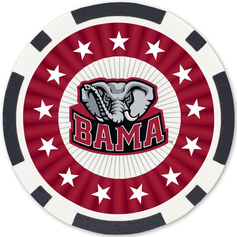 Alabama Crimson Tide 100-Piece Poker Chip Set