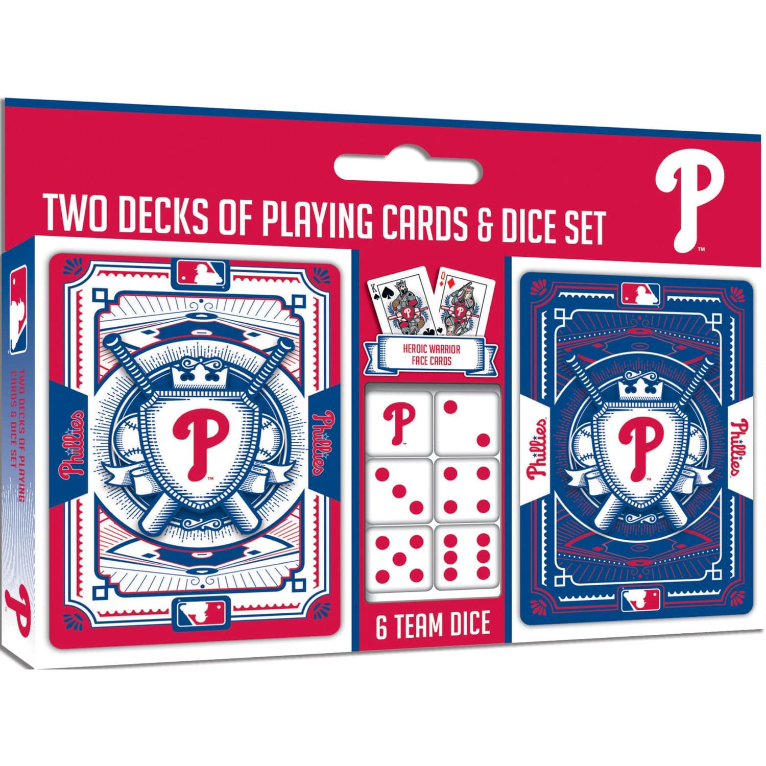 Philadelphia Phillies 2-Pack Playing Cards and Dice Set - Sports Gifts, Sports Memorabilia, Sports Collectibles, Fan Shop