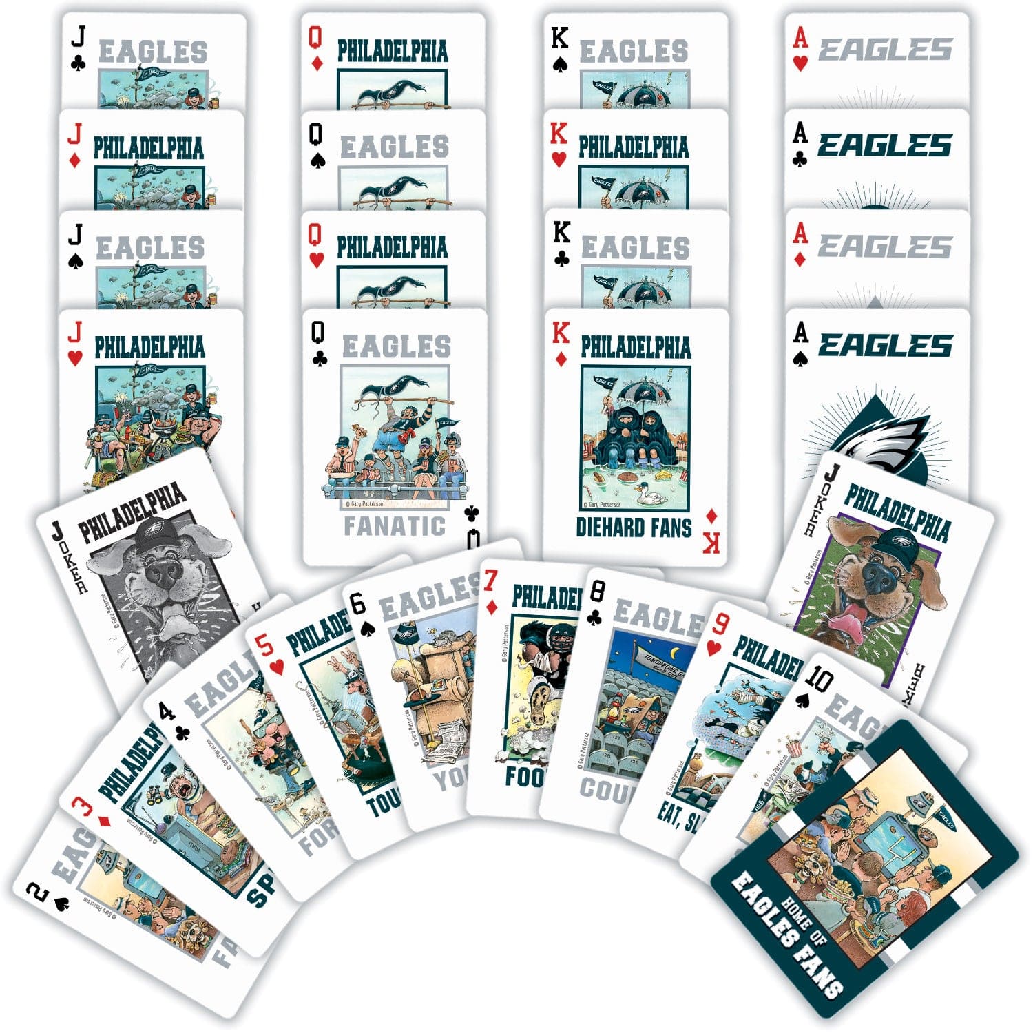 Philadelphia Eagles Fan Deck Playing Cards - 54 Card Collector's Deck - Sports Gifts, Sports Memorabilia, Sports Collectibles, Fan Shop