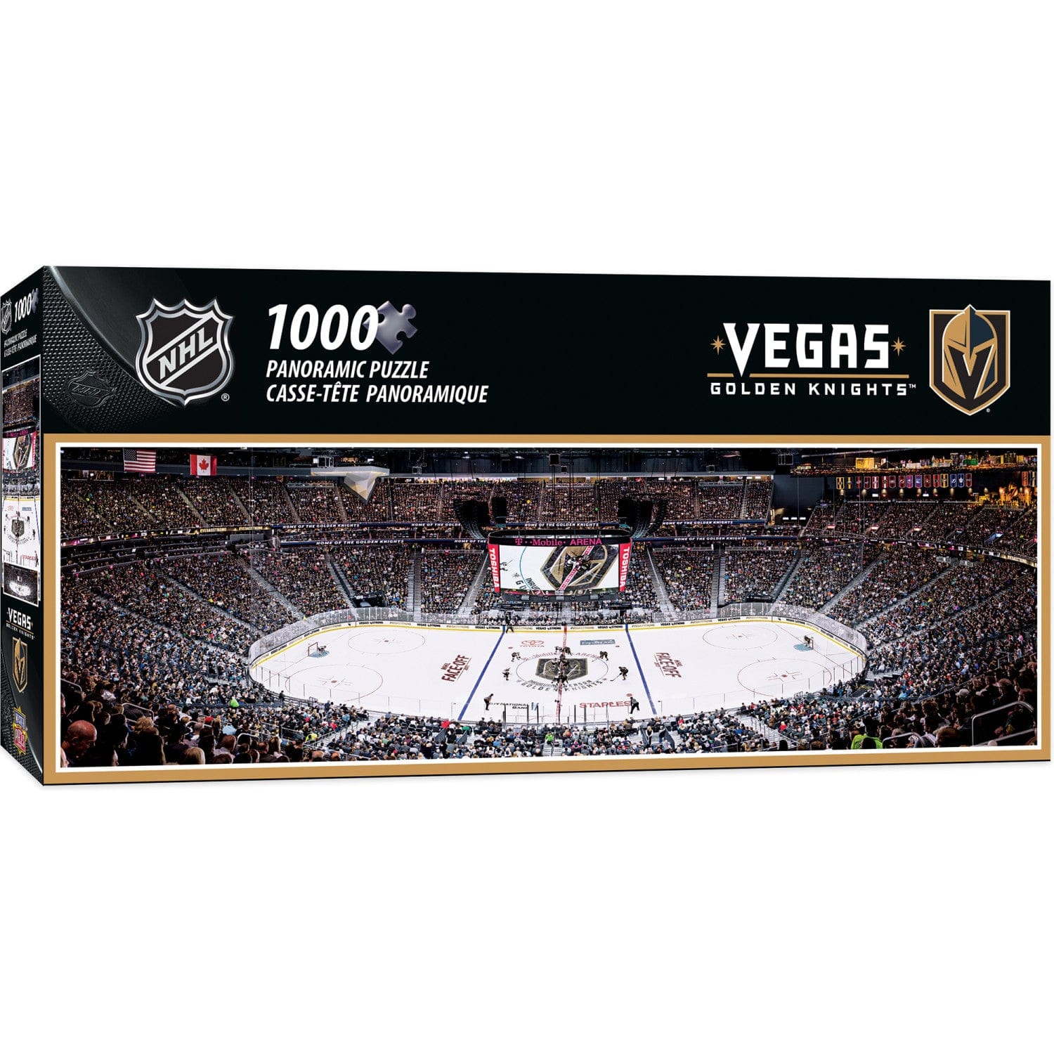 Las Vegas Golden Knights 1000 Piece Panoramic Jigsaw Puzzle - Sports Gifts, Sports Memorabilia, Sports Collectibles, Fan Shop