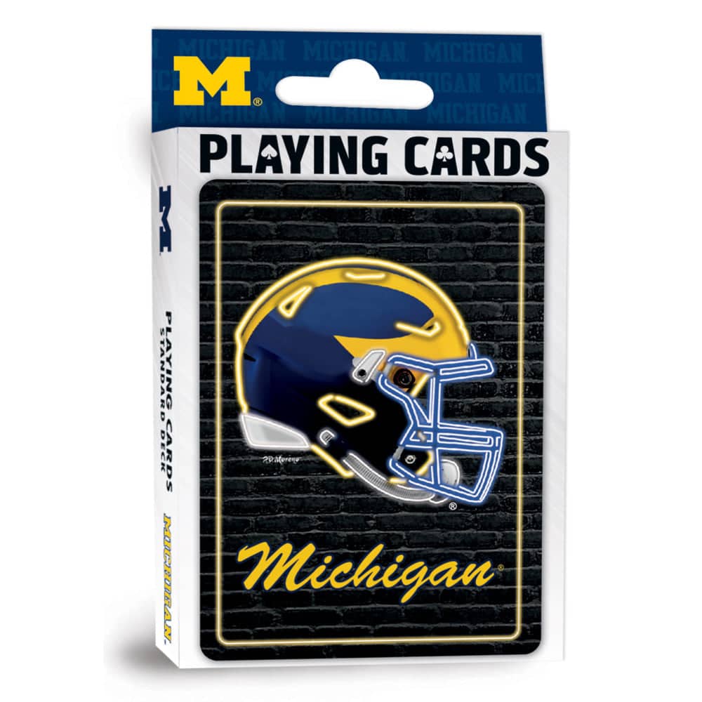 Michigan Wolverines Neon Playing Cards - 54 Card Deck