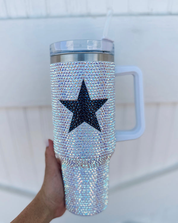 DALLAS COWBOYS Bling Colossal 46oz LIMITED EDITION Steel Rhinestone Tumbler - Sports Collectibles, Sports Memorabilia, Sports Fan Shop, Sports Gifts