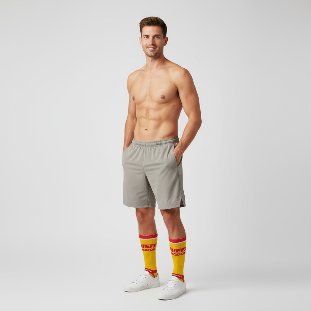 Kansas City Chiefs Premium Knit Crew Fan Logo Gold Socks - Sports Gifts, Sports Memorabilia, Sports Collectibles, Fan Shop