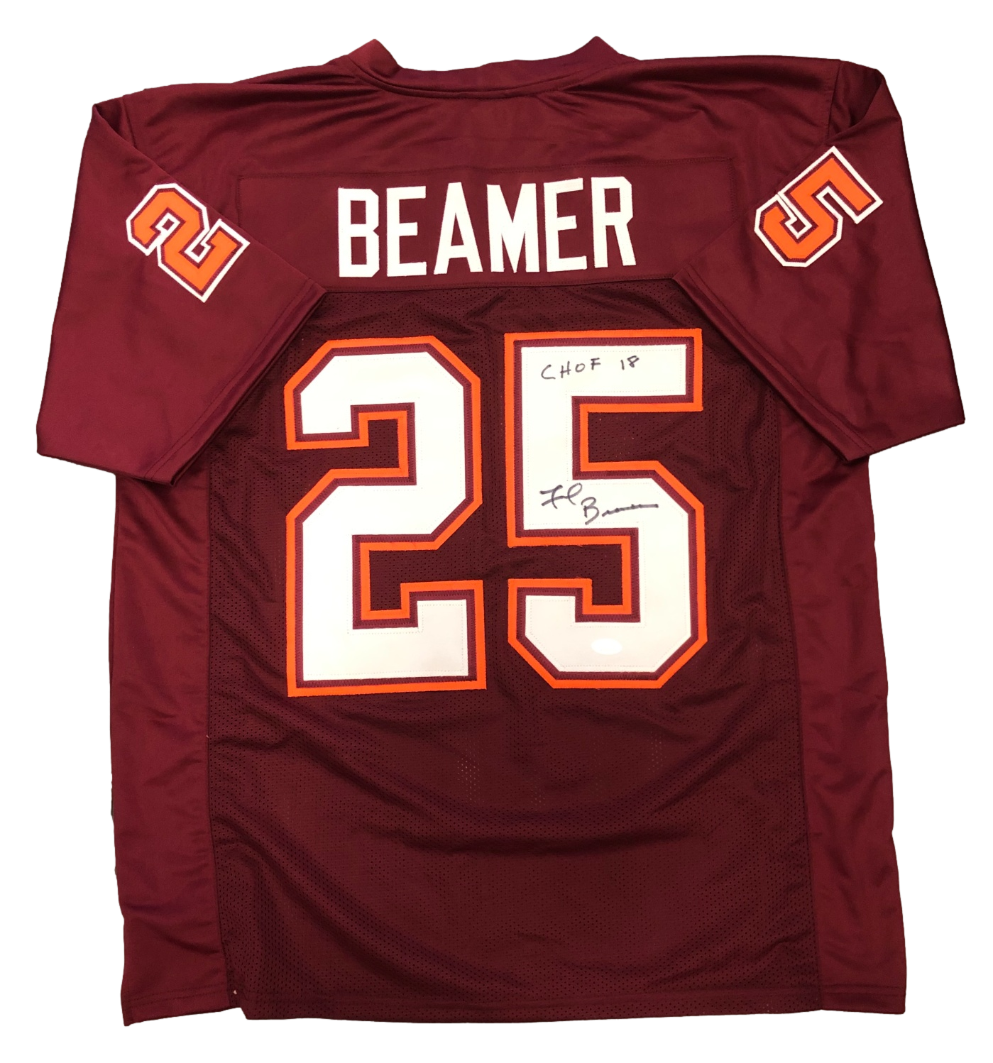 Virginia Tech Hokies Frank Beamer Signed Auto Jersey 'CHOF 18' - JSA W COA - 757 Sports Collectibles