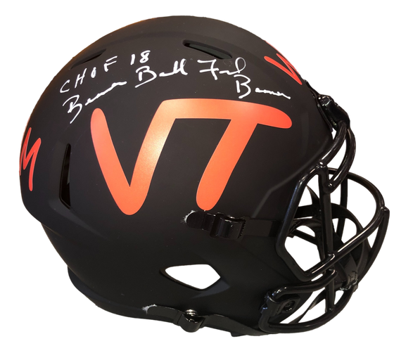 Virginia Tech Hokies Frank Beamer Signed Auto Lunch 'CHOF 18 & Beamer Ball' Full Size Replica Helmet - JSA W COA - 757 Sports Collectibles