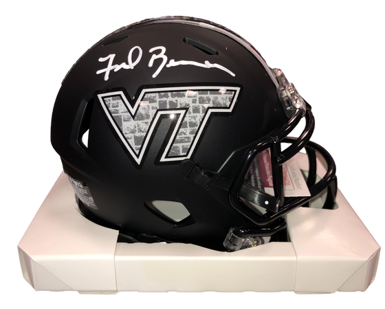 Virginia Tech Hokies Frank Beamer Signed Auto Stone Mini Helmet - JSA W COA - 757 Sports Collectibles
