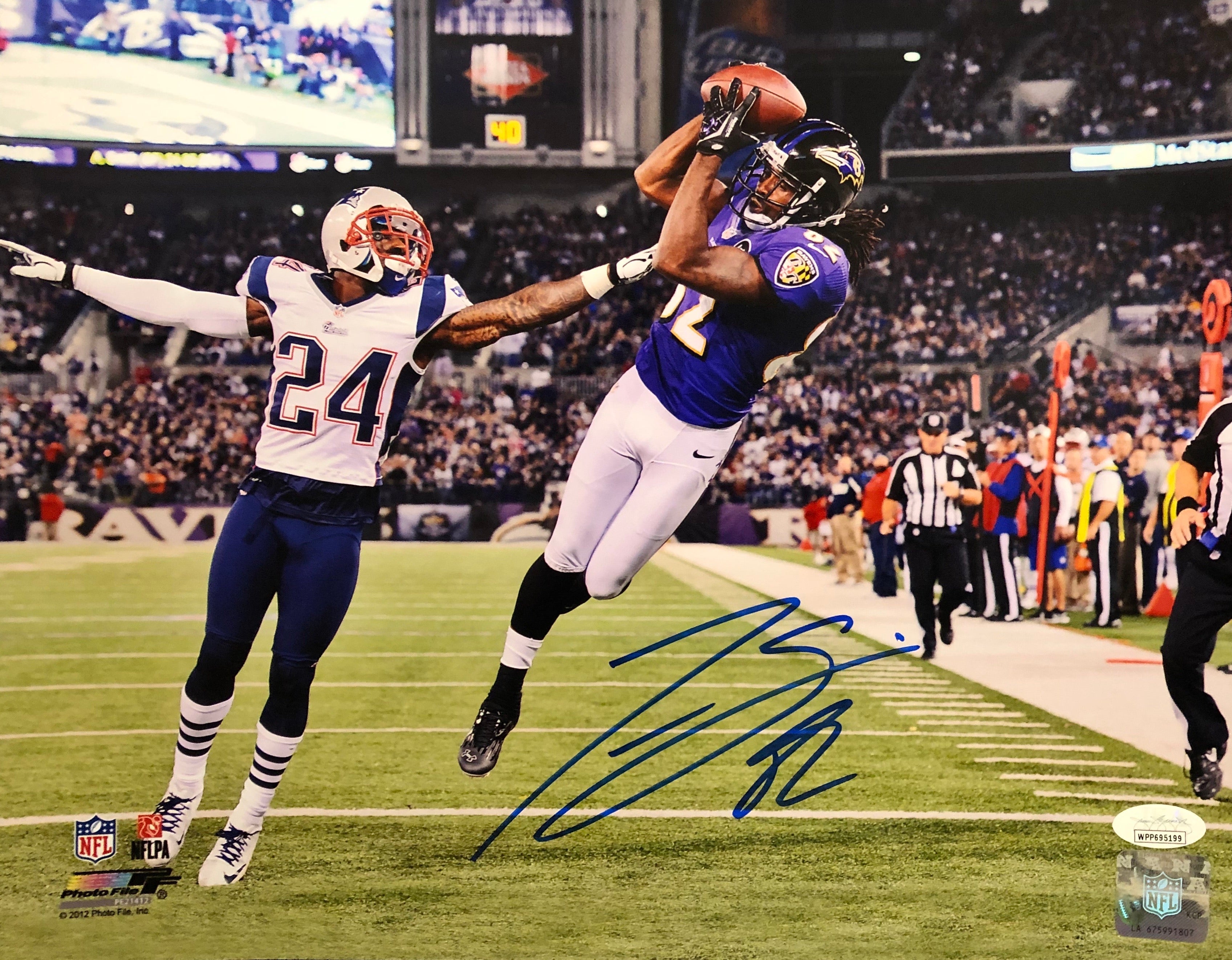 Torrey Smith v. Patriots Baltimore Ravens Autographed 11" x 14" Photo - Sports Collectibles, Sports Memorabilia, Sports Fan Shop, Sports Gifts