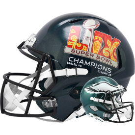 Philadelphia Eagles Authentic SUPER BOWL LIX CHAMPIONS Speed Football Helmet - Sports Collectibles, Sports Memorabilia, Sports Fan Shop, Sports Gifts