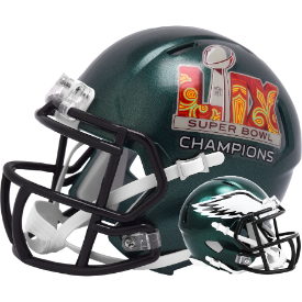Philadelphia Eagles SUPER BOWL LIX CHAMPIONS Mini Speed Football Helmet - Sports Collectibles, Sports Memorabilia, Sports Fan Shop, Sports Gifts