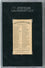Graded 1888 N76 W. Duke, Sons & Co. Great Americans #BW Benjamin West Baseball Tobacco Card SGC 4