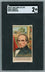 Graded 1888 N76 W. Duke, Sons & Co. Great Americans #DW Daniel Webster Baseball Tobacco Card SGC 2