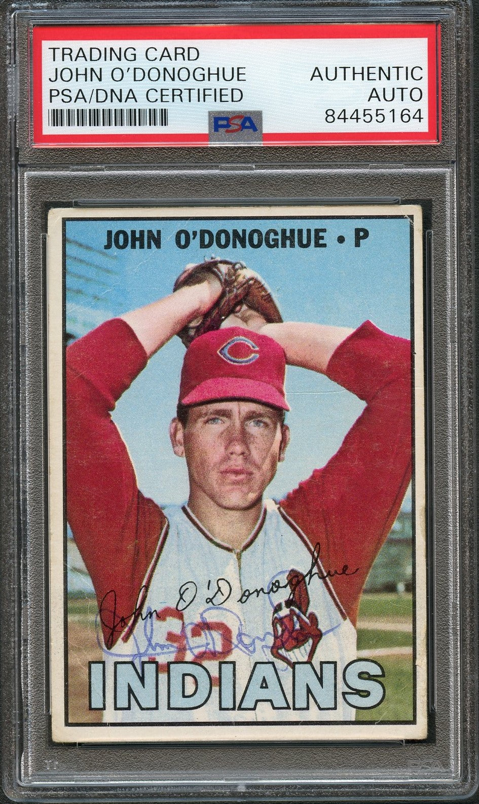 1967 Topps #127 John O'Donoghue Signed Card PSA Slabbed Auto Cleveland - Sports Collectibles, Sports Memorabilia, Sports Fan Shop, Sports Gifts