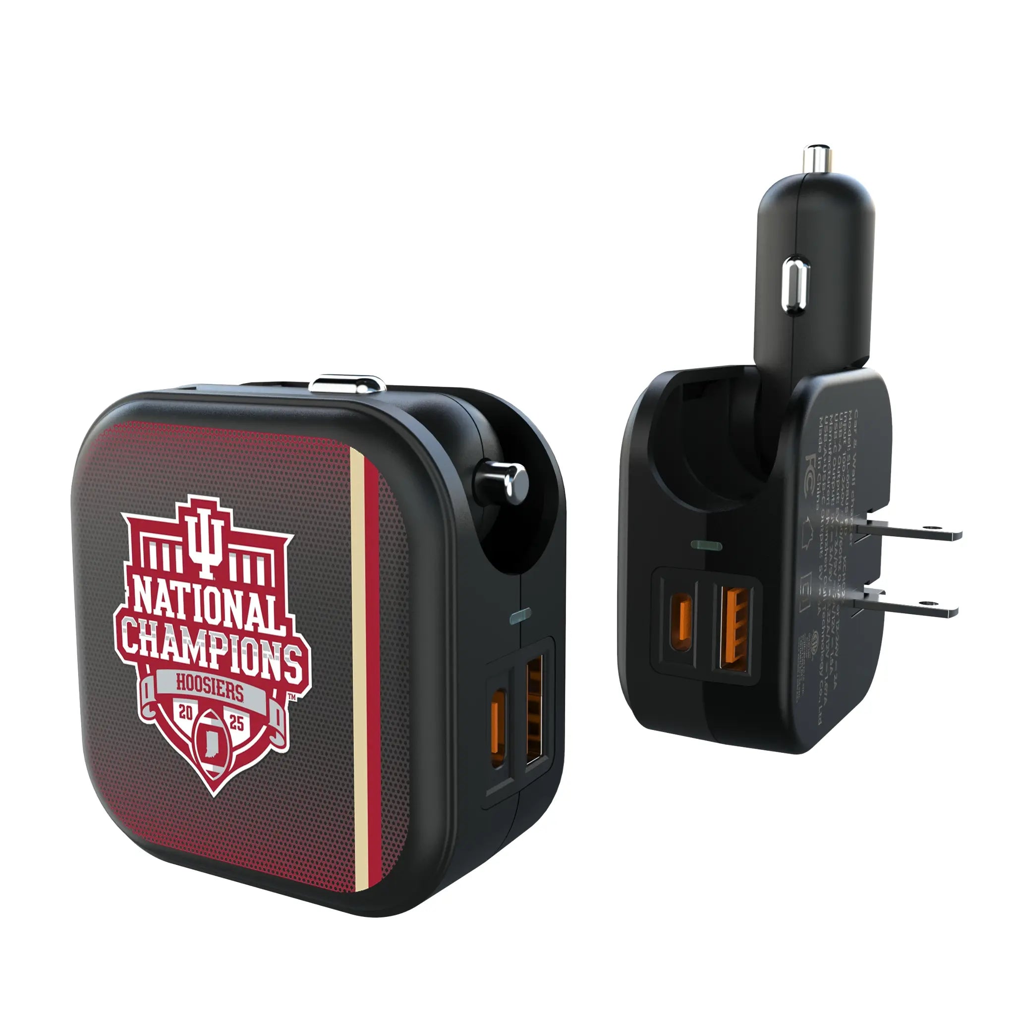 Indiana University Hoosiers 2025 College Football Playoff National Champion 2 in 1 USB A/C Charger