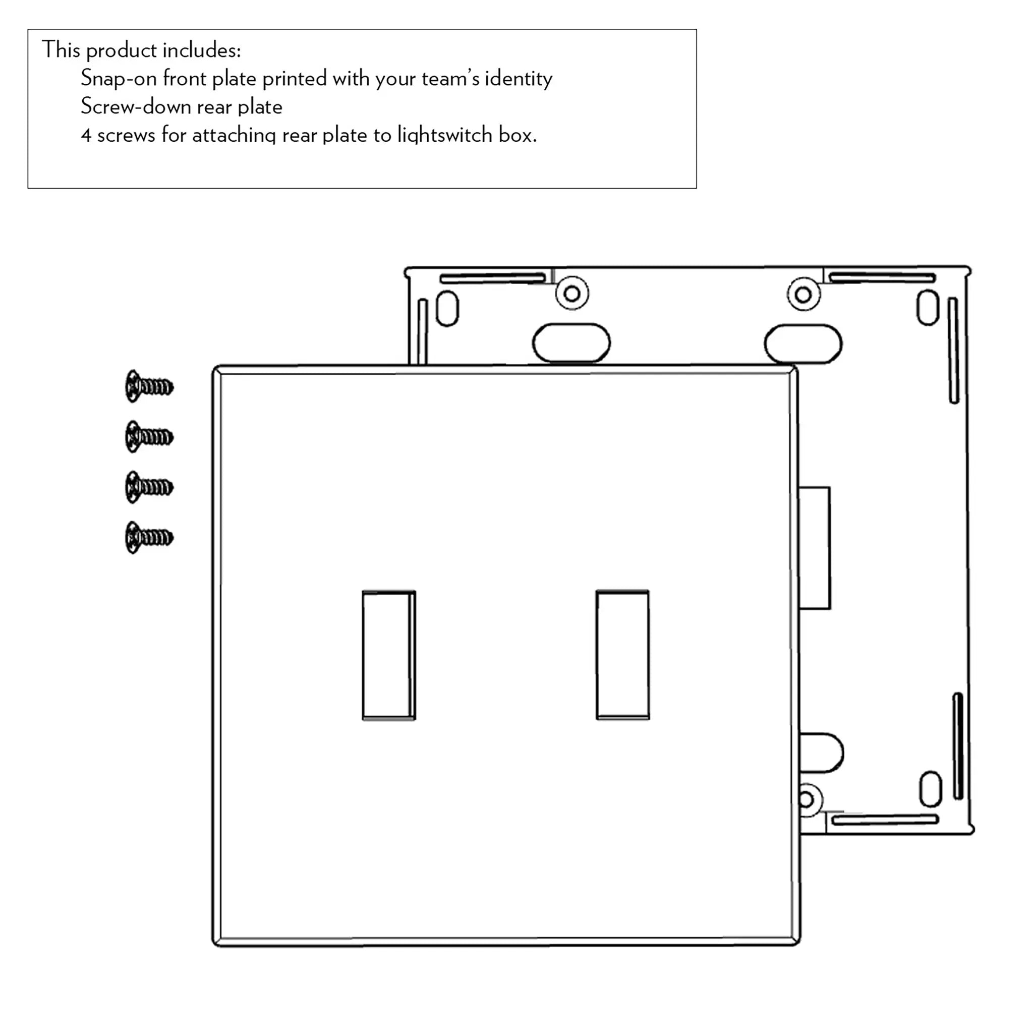 Indiana University Hoosiers 2025 College Football Playoff National Champion Hidden-Screw Light Switch Plate
