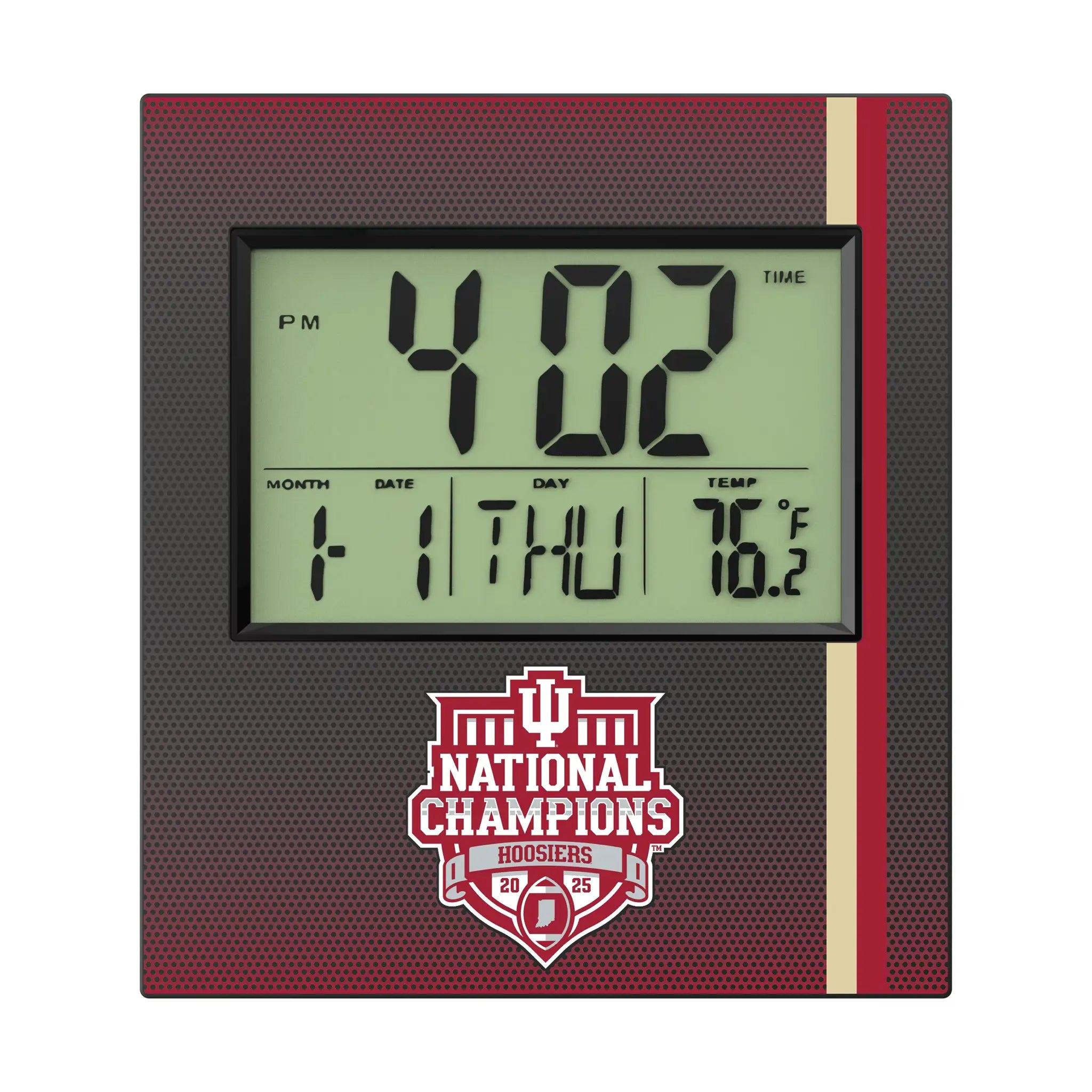 Indiana University Hoosiers 2025 College Football Playoff National Champion Wall Clock