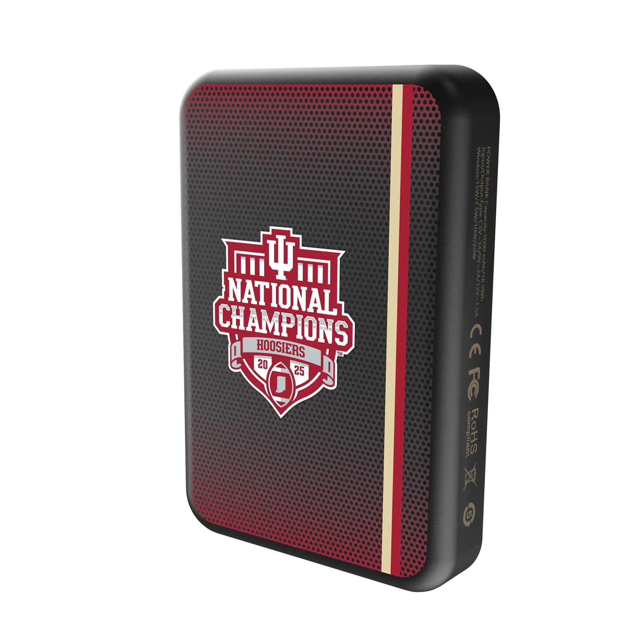 Indiana University Hoosiers 2025 College Football Playoff National Champion Wireless Mag Power Bank