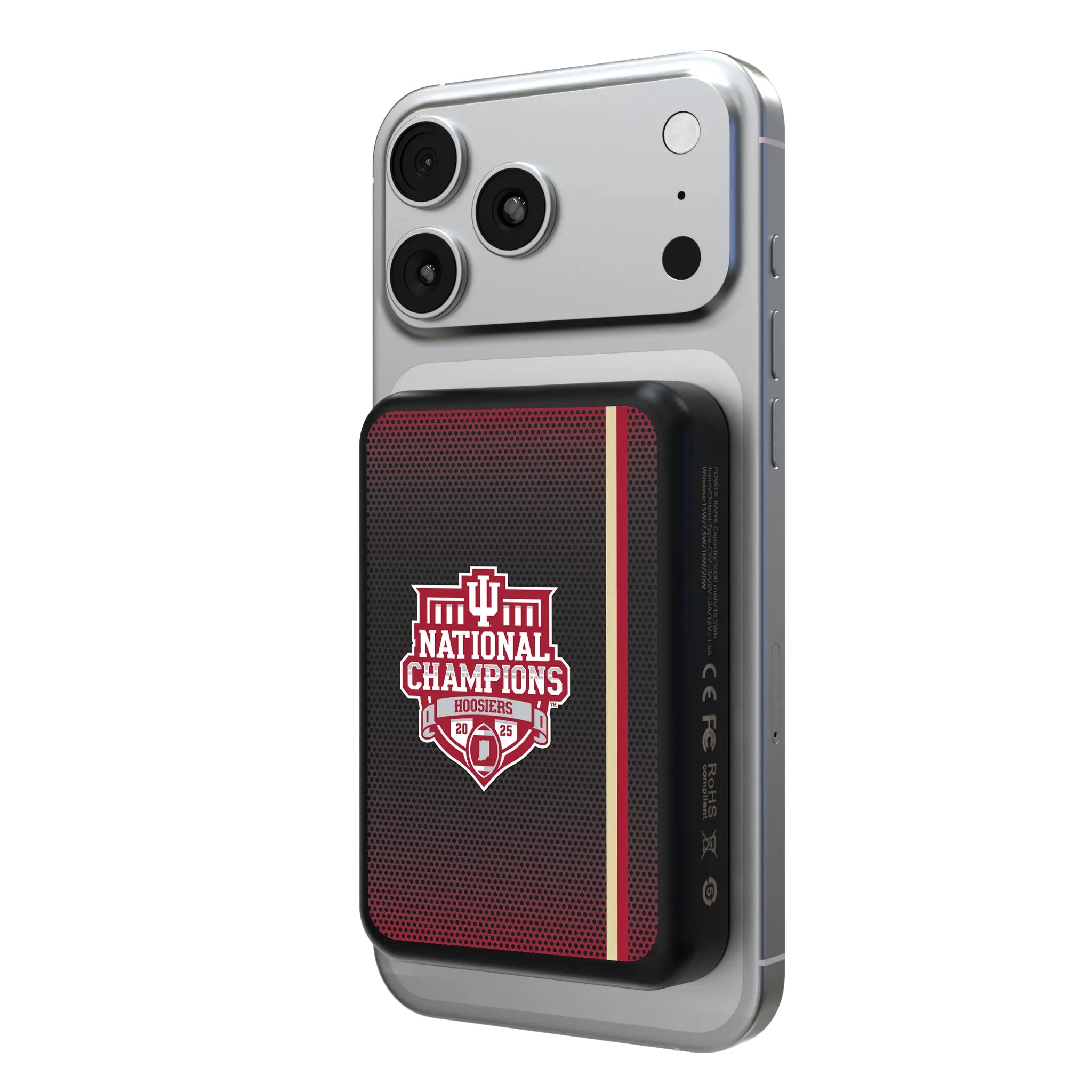 Indiana University Hoosiers 2025 College Football Playoff National Champion Wireless Mag Power Bank