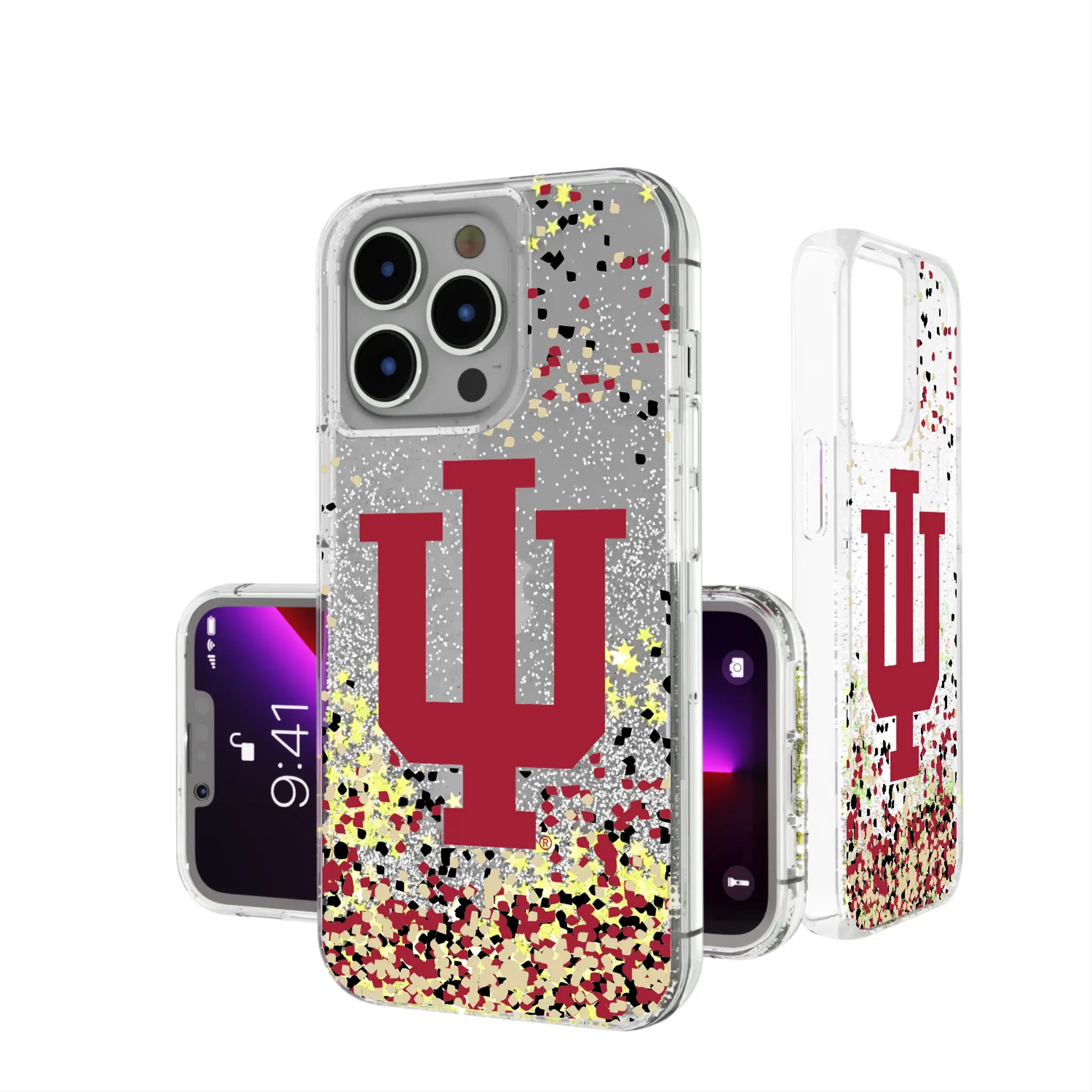 Indiana University Hoosiers Confetti Glitter Phone Case