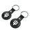 Indiana University Hoosiers Insignia Black Airtag Holder 2-Pack