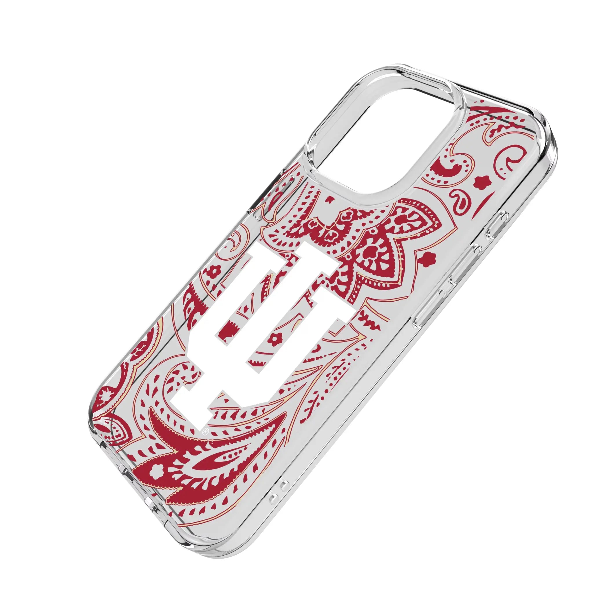 Indiana University Hoosiers Paisley Clear Phone Case for Apple iPhone