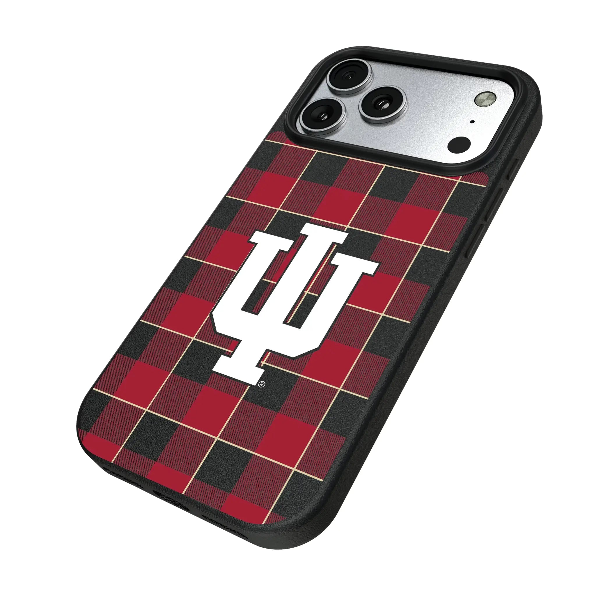 Indiana University Hoosiers Plaid MagSafe Compatible Phone Case for Apple iPhone