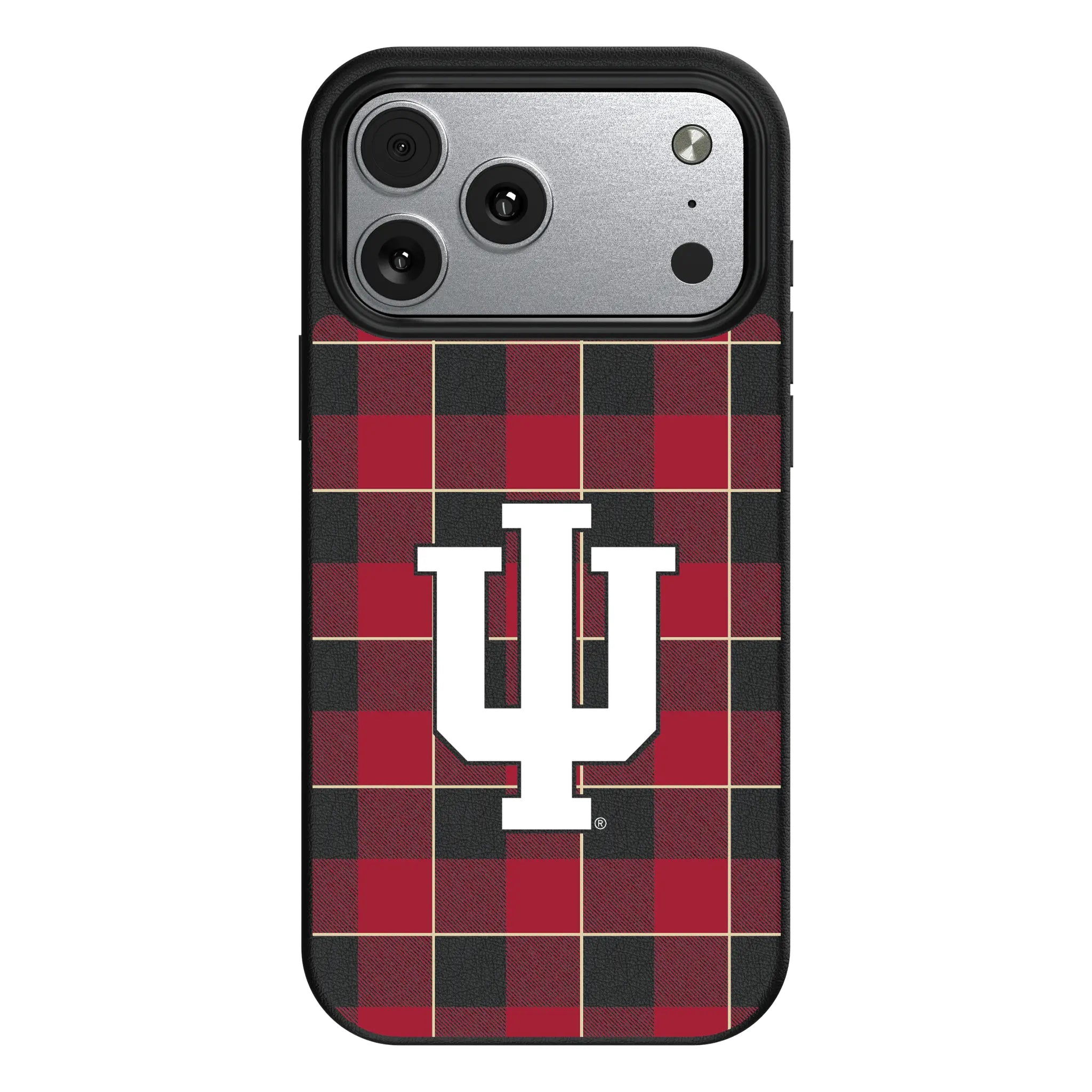 Indiana University Hoosiers Plaid MagSafe Compatible Phone Case for Apple iPhone