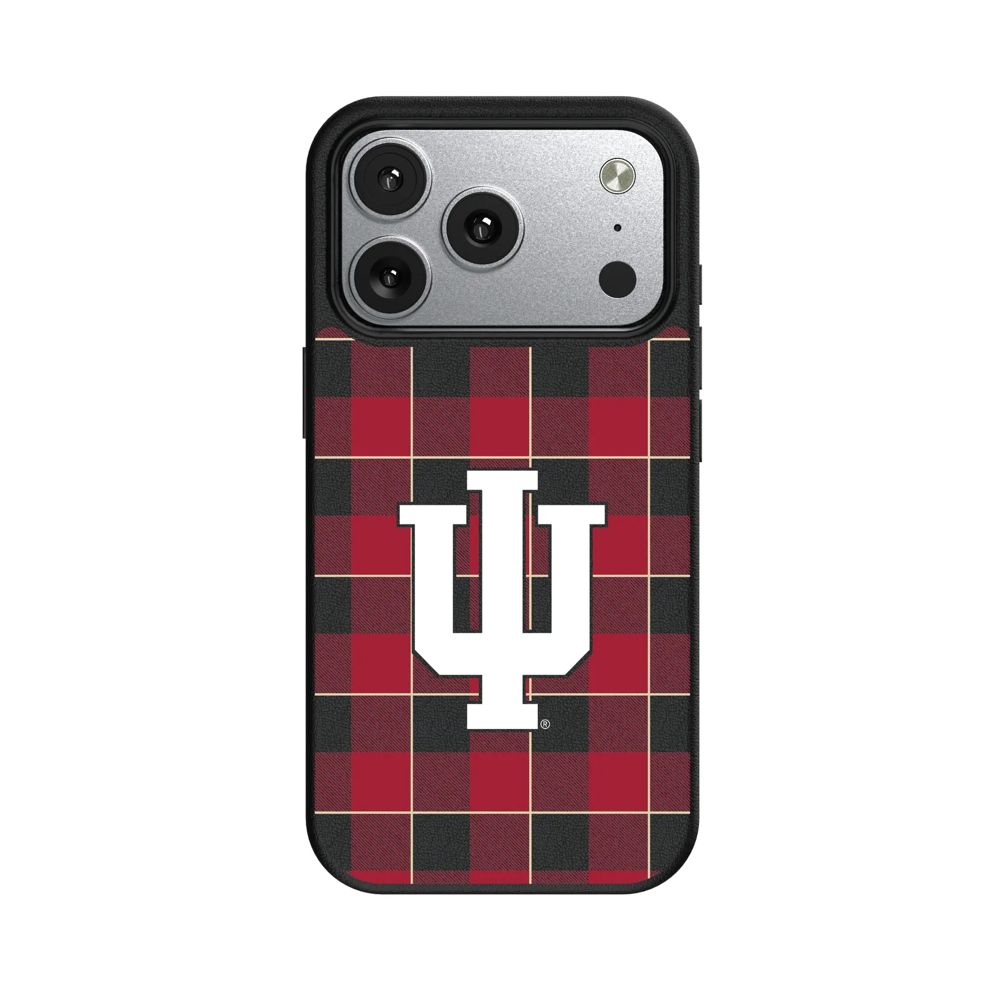 Indiana University Hoosiers Plaid MagSafe Compatible Phone Case for Apple iPhone