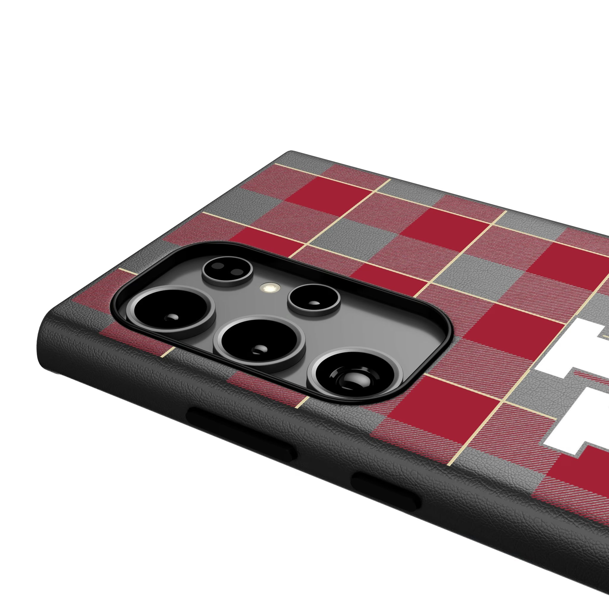Indiana University Hoosiers Plaid MagSafe Compatible Phone Case for Samsung Galaxy