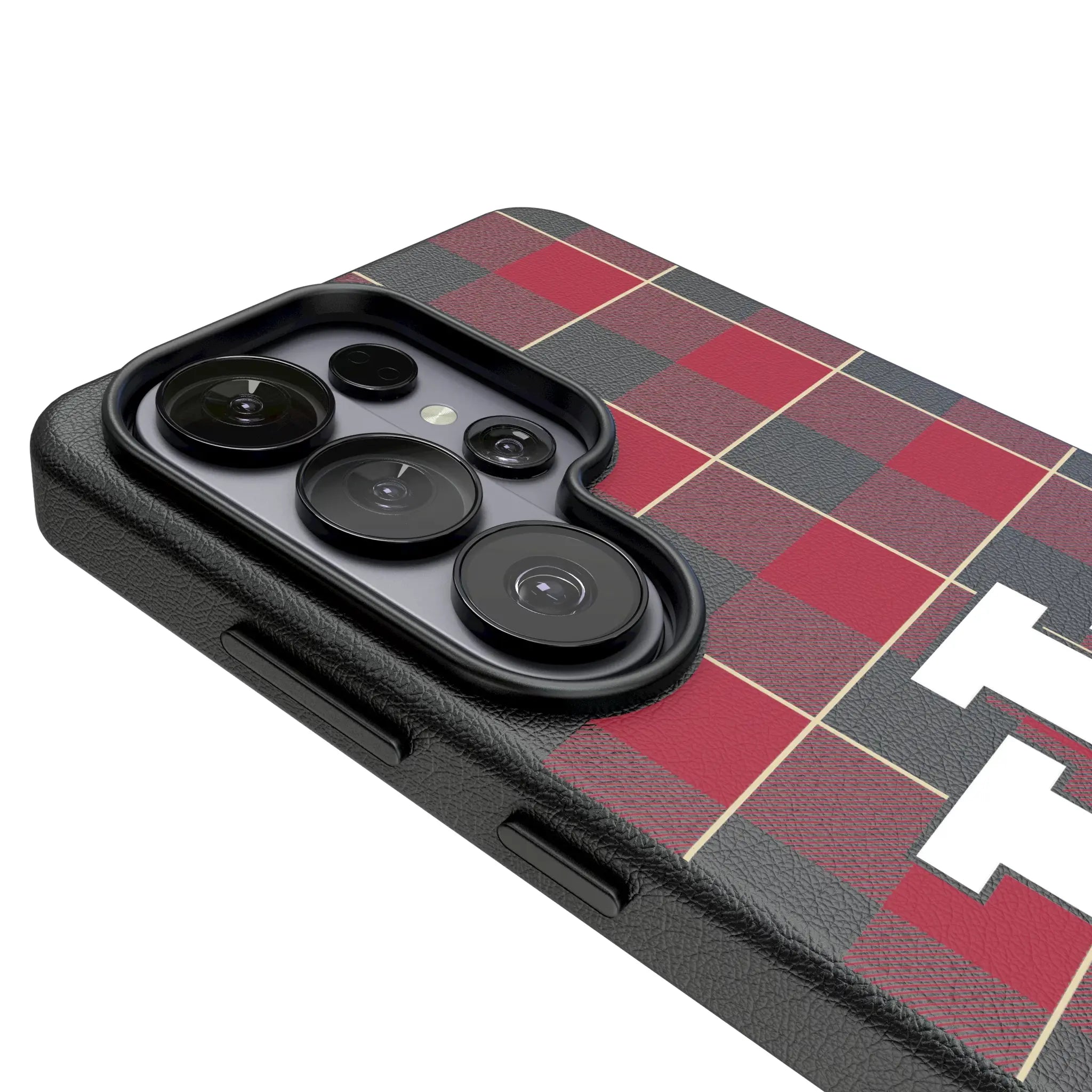 Indiana University Hoosiers Plaid MagSafe Compatible Phone Case for Samsung Galaxy