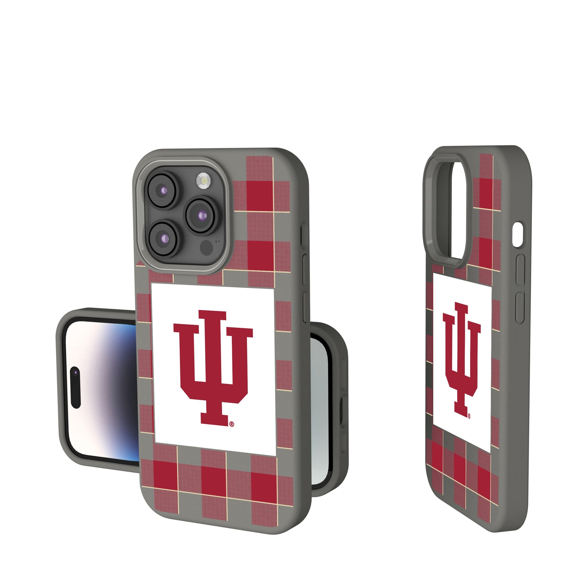 Indiana University Hoosiers Plaid Soft Touch Phone Case